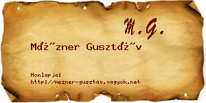 Mézner Gusztáv névjegykártya